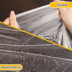 ZENOWICK 6 Pack Plastic Drop Cloth, 9x12 Ft Plastic Sheeting - Image 3