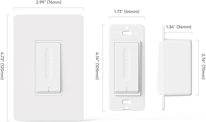 TREATLIFE Smart Dimmer Switch 4 Pack, Single Pole Smart Switch Works - Image 9