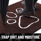 Smiry Dog Door Mat for Muddy Paws, Absorbent Non Slip Dirt Trapper - Image 2