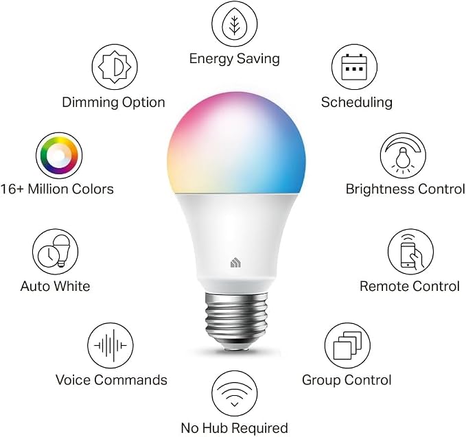 Kasa Smart Light Bulbs, Full Color Changing Dimmable Smart WiFi Bulbs Compatible - Image 3