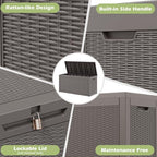 KAMABOKO Outdoor Storage Box, 70 Gallon Deck Box Outdoor Waterproof - Image 4