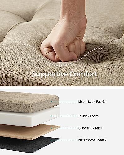 SONGMICS 30 Inches Folding Storage Ottoman Bench, Load 660 lb - Image 4