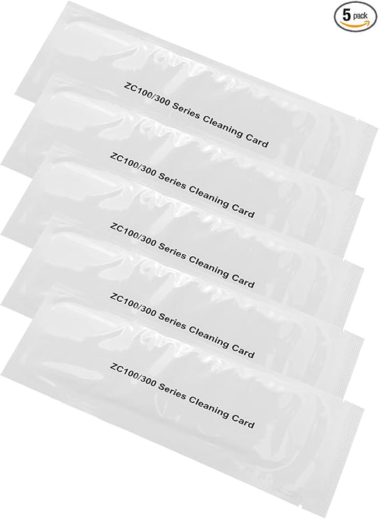 Cleaning Card Kit Fit for Zebra ZC Series ZC100 ZC150 ZC300 ZC350 ID Card by OCHIKI