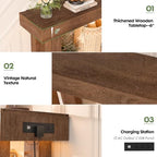 Unikito 32" Entry Table with Sensor Light & AC Outlets with USB-C Ports - Image 4