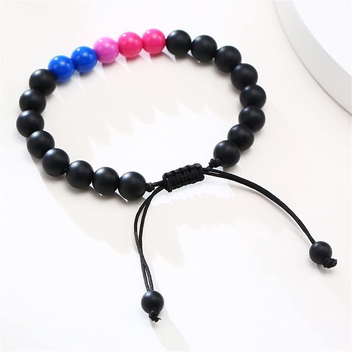 Nanafast Titanium Stainless Steel Rainbow LGBT Pride Bracelet Handmade Braided - Image 4