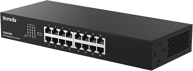 Tenda TEG1016D, 16-Port Gigabit Switch, Unmanaged Desktop Network Hub, Office by Tenda