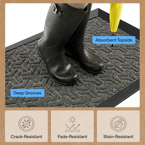 GORILLA GRIP WeatherMAX Door Mat, Indoor Outdoor Use - Image 5