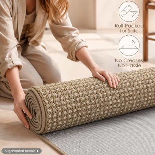 hicorfe Waffle Kitchen Runner Rugs Set of 3, Non Slip Kitchen Mats - Image 5
