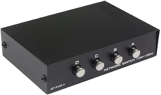 Toptekits 4 Port Way 8P8C RJ45 Network Ethernet Splitter Manual ABCD Sharing by Toptekits