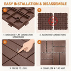 44 PCS 12"x12" Interlocking Deck Tiles - Image 4