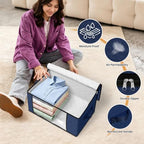 Fab totes 35L Closet Organizers, Foldable Under Bed Storage Containers - Image 4