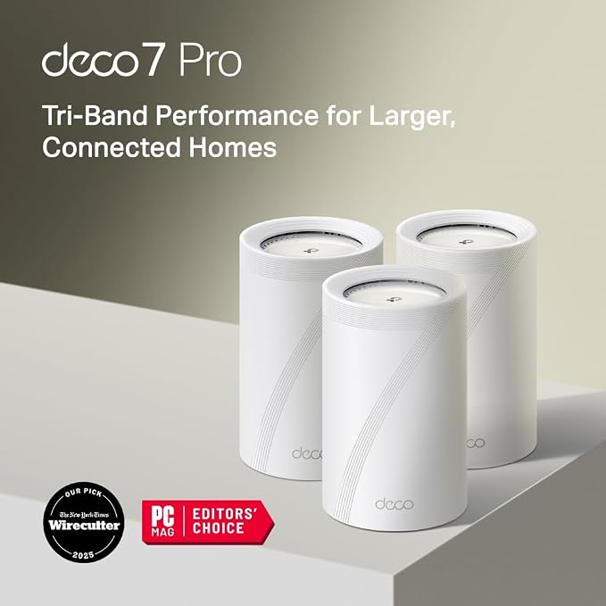 TP-Link Deco 7 Pro BE63 Tri-Band WiFi 7 BE10000 Whole Home Mesh System - Image 2