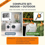 YUKI Retractable Clothesline Indoor Outdoor Clothes Line Kit, Heavy Duty - Image 2