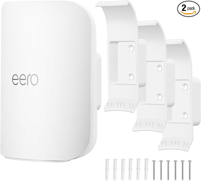 Wall Mount Bracket for eero Pro 7, Router Bracket Holder, No Messy Wires by HOGEE