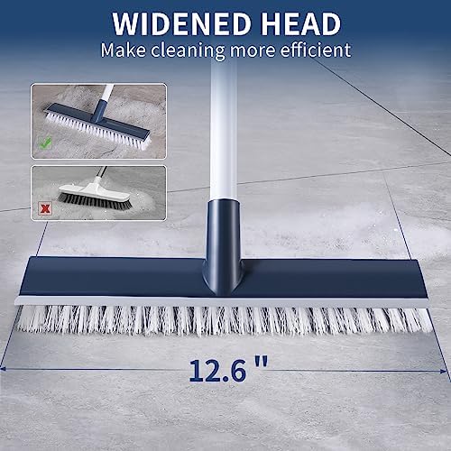 BOOMJOY Floor Scrub Brush with 57" Long Handle, 2 in 1 Scrape and Brush - Image 2