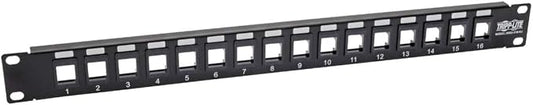 Tripp Lite 16-Port Keystone Blank Patch Panel RJ45, Cat5e / Cat6 Rackmount by TrippLite