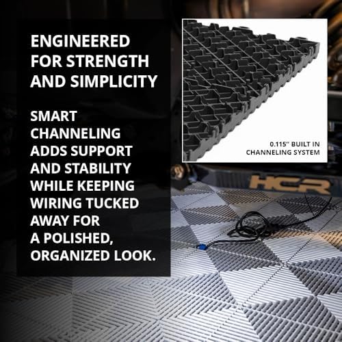 Swisstrax Ribtrax Smooth PRO Garage Tiles, Chocolate Brown - Image 5