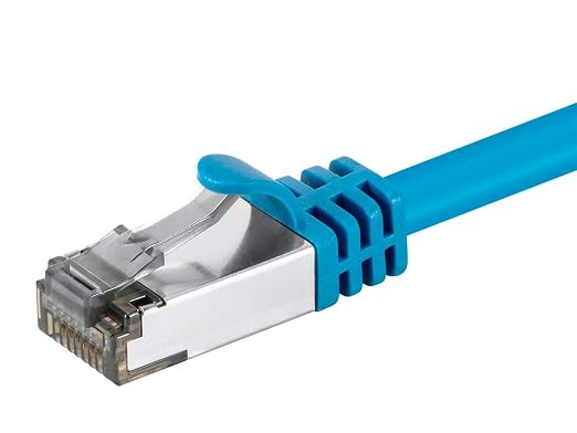 Monoprice Cat8 3ft Blue Patch Cable Double Shielded 26AWG 2GHz 40G Pure Bare - Image 4