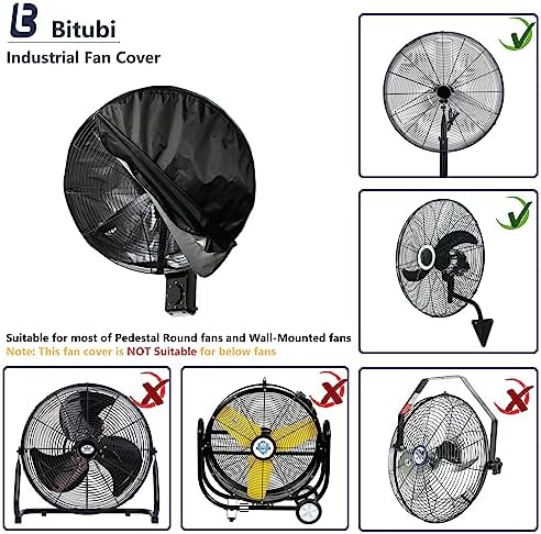 Bitubi Wall Mount Fan Cover, Waterproof Outdoor Fan Covers, Compatible - Image 6
