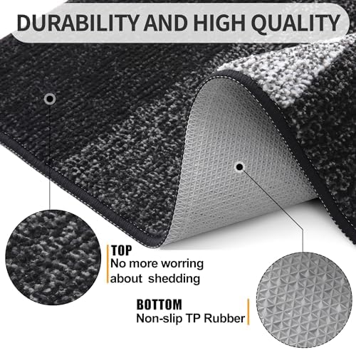 Kitinjoy Indoor Outdoor Door Mat, 54x24 Non-Slip Dirt Trapper Doormats - Image 3