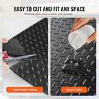 VEVOR Diamond-Plate Rubber Flooring Roll, 3 mm x 4 ft x 6 ft Garage Floor Mat - Image 5
