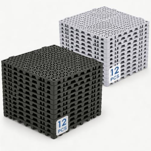 Interlocking Drainage Tiles 24PCS Modular Interlocking Cushion 12" x 12" by Unknown