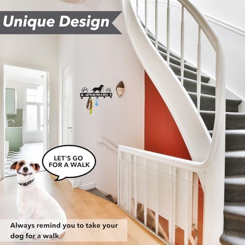 Dog Leash Holder for Wall, 5 Hooks, Iron Dog Leash Hanger, 11 Inch - Image 5