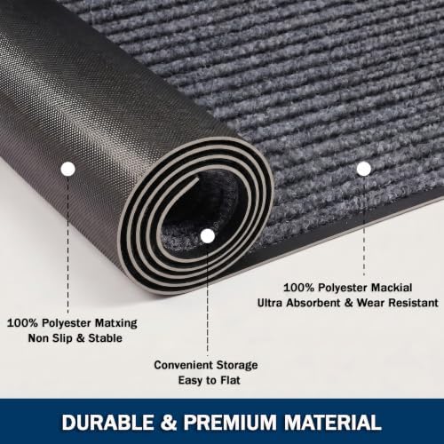 LeapYouth Front Door Mat, Absorbent Dirt Trapper Entry Mat - Image 4