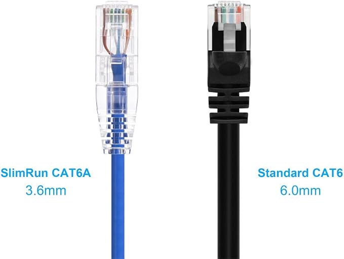 Monoprice Cat6 7ft Blue Component Level Patch Cable UTP 28AWG 550MHz Pure Bare - Image 2