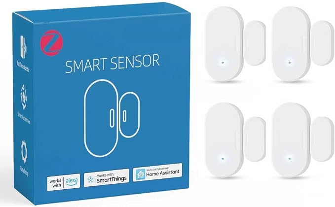 4 Pack Zigbee Door Sensor, Mini Smart Contact Sensors by GRSICODirect