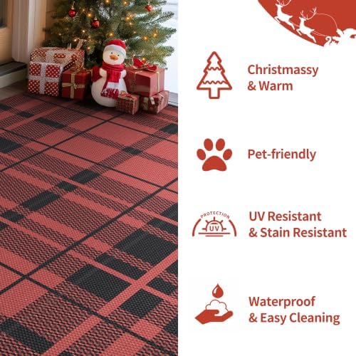GENIMO Outdoor Rug, Waterproof Plastic Rugs - Image 7
