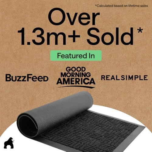 GORILLA GRIP WeatherMAX Door Mat, Indoor Outdoor Use - Image 4