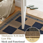 3x5 Outdoor Rug, Jute Checkered Rugs, Indoor Rug - Image 5