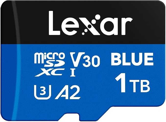 Lexar 1TB Blue Micro SD Card Up to 160MB/s, microSDXC UHS-I Memory Card by Lexar