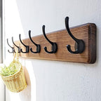 Dseap Wall Mounted Coat Rack: 24" Long, Heavy-Duty, 6-Double-Hooks Wooden - Image 6