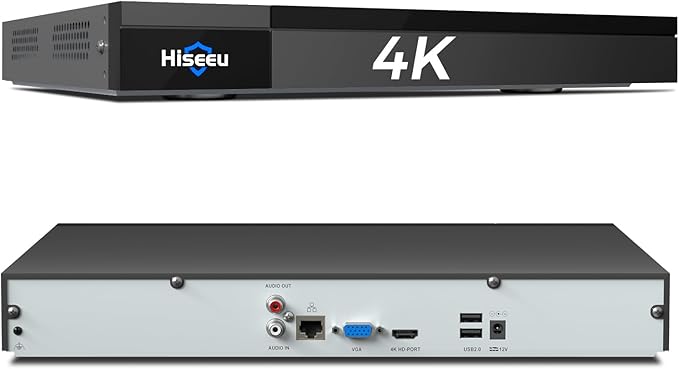 Hiseeu 4K 32 Channel PoE NVR Network Video Recorder by Hiseeu