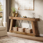 Tribesigns 70.87" Farmhouse Console Table - Image 5