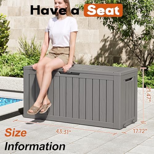 Outdoor Storage Box, Resin Deck Boxes Indoor and outdoor, Waterproof Storage - Image 2