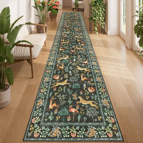 DUKINO 2x14 Runner Rug for Hallway, Soft Animal Washable Runner Rug by DUKINO