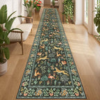 DUKINO 2x14 Runner Rug for Hallway, Soft Animal Washable Runner Rug by DUKINO