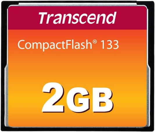 Transcend CF133 CompactFlash Memory Card 2GB, DSLRs Camera Card, MLC NAND Flash by Transcend