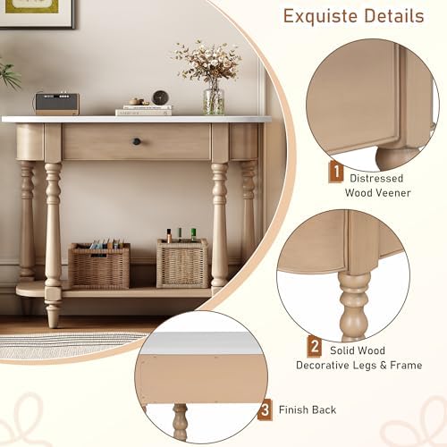 36’’ Half Moon Curved Entryway Console Table - Image 4
