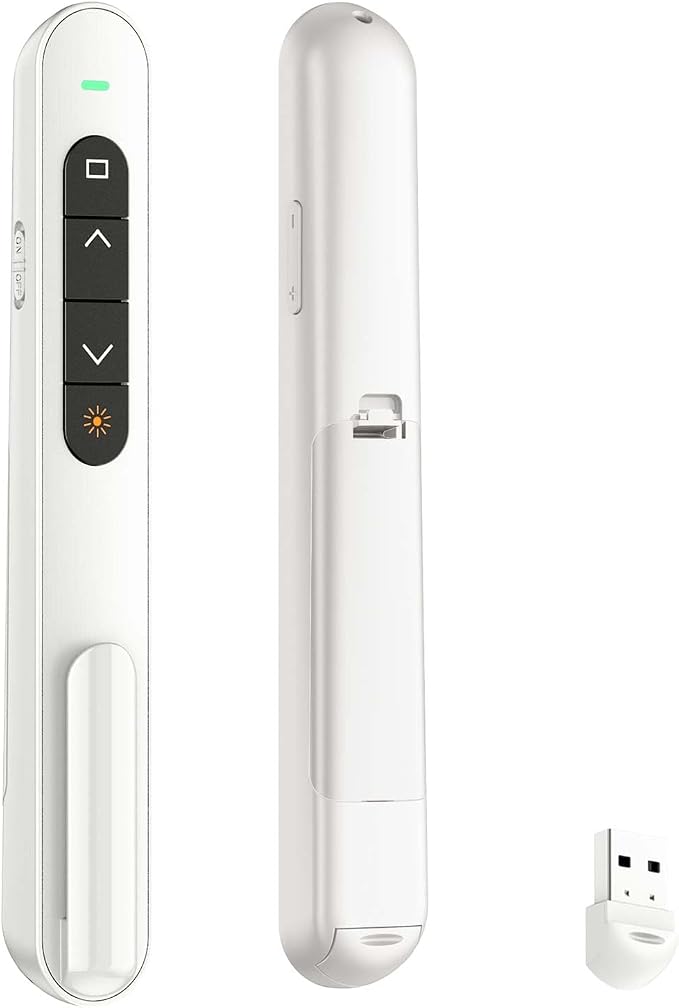 QUI Presentation Clicker with Volume Control, 2.4GHz USB Wireless Presenter by QUI