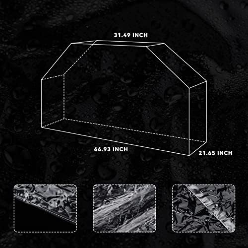 Hoolerry 60 Inch Clear BBQ Grill Barbecue Cover - Image 2