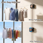 OTraki 16.7 Ft Retractable Clothesline Wall Mounted Clothes Laundry Line - Image 2