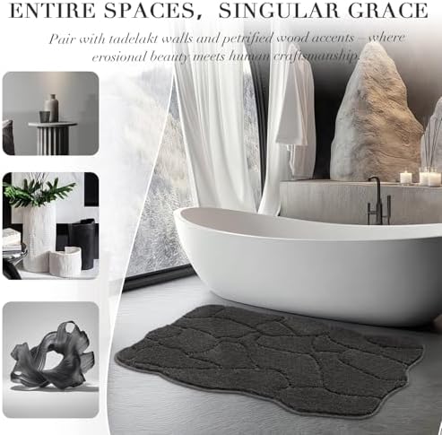 BSICPRO Large Bathroom Rugs, 24X36 Scalloped Bath Mats - Image 4