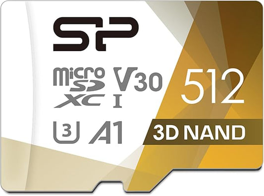 Silicon Power 512GB Micro SD Card U3 SDXC microsdxc High Speed MicroSD Memory by SPSiliconPower