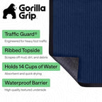 GORILLA GRIP Traffic Guard Indoor Outdoor Heavy Duty Door Mat, 72x48 Blue - Image 2