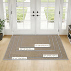 LEKEEPGO Front Door Mat 32"x47", Indoor Non Slip Washable Entry Mat - Image 2