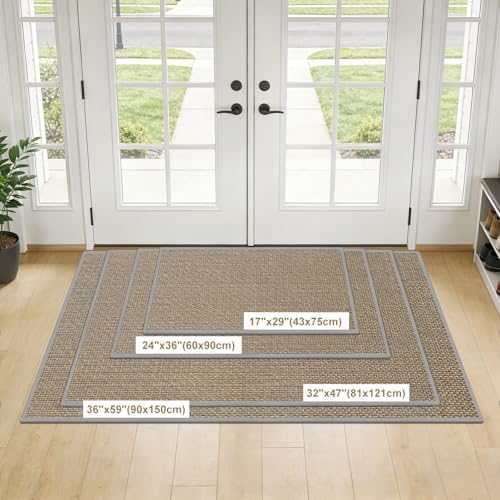 LEKEEPGO Front Door Mat 32"x47", Indoor Non Slip Washable Entry Mat - Image 2